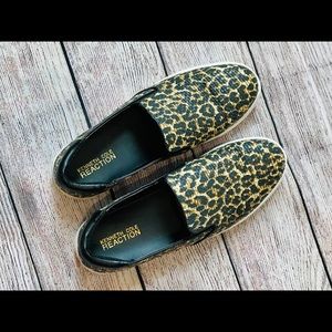 Kenneth Cole Reaction Leopard Slip on Sneakers